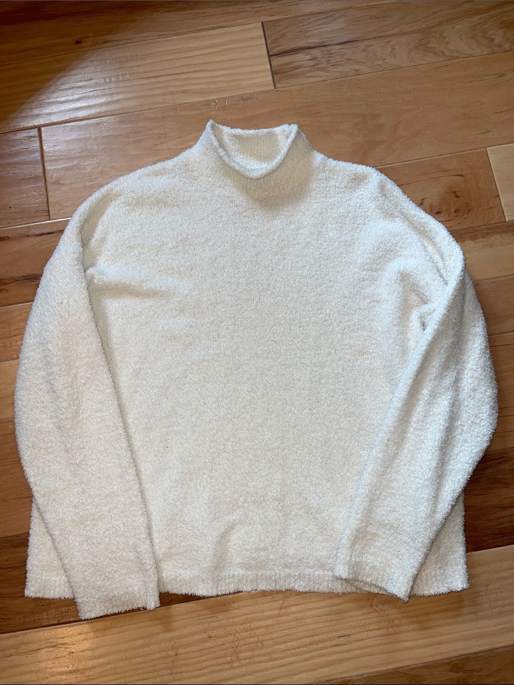 Soft White Mock Neck Sweater